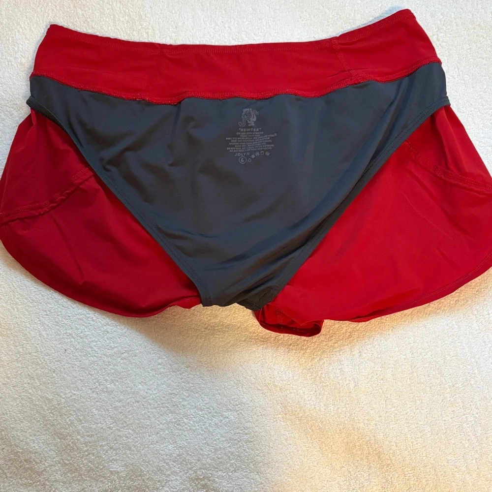 Jolyn Clothing Newson Red Shorts, Large, Beach Volleyball Swim